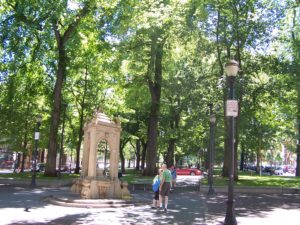 The South Park Blocks in downtown Portland, Oregon