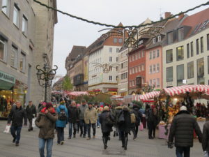 Huge Christmas Market in the streets of Nuremberg, Germany