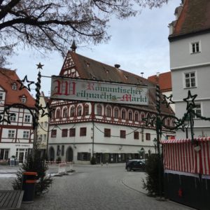 Entering the Christmas market in Nördlingen, Germany